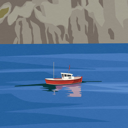 Isle of May Travel Poster - Puffin and Lighthouse | Firth of Forth | Vintage-Inspired Print