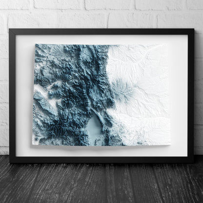 Colorado Art Relief Map - 2D Print - USA Geology - 2D Shaded Relief Map - United States of America