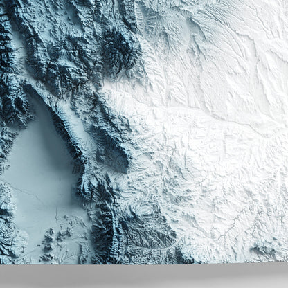 Colorado Art Relief Map - 2D Print - USA Geology - 2D Shaded Relief Map - United States of America