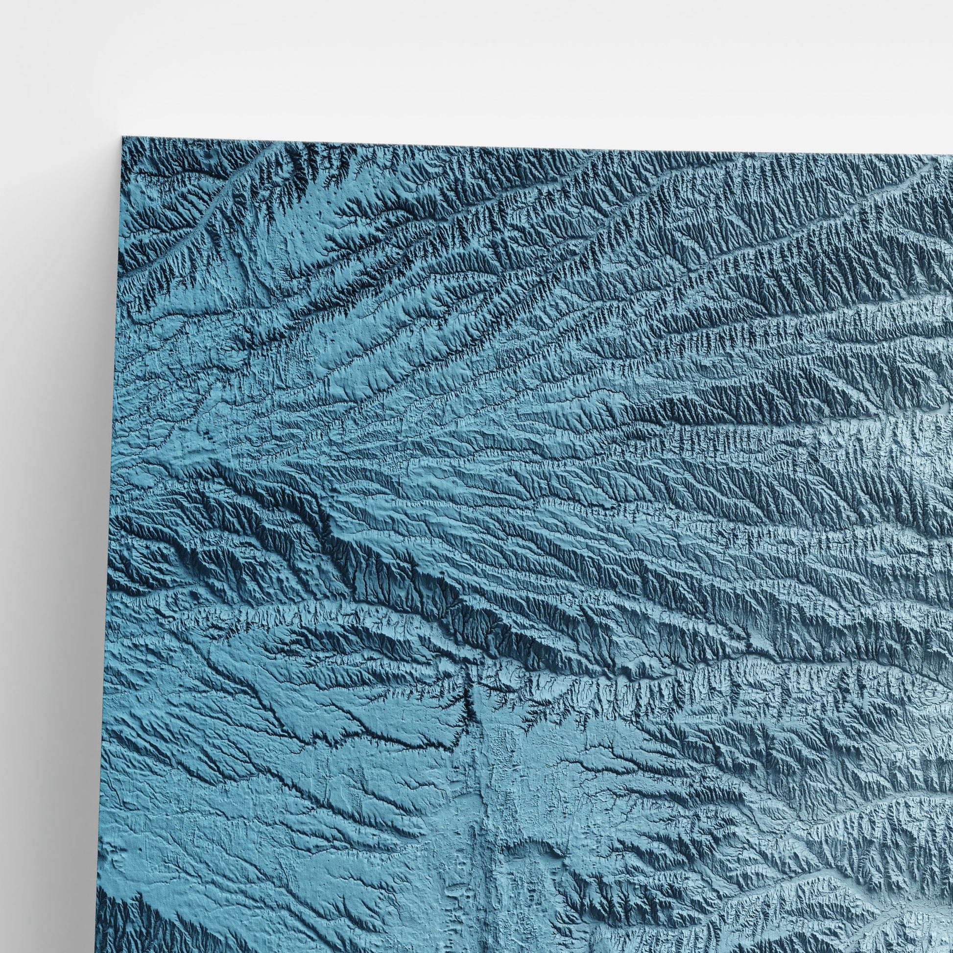 Kansas Art Relief Map - 2D Print - USA Geology - 2D Shaded Relief Map - United States of America