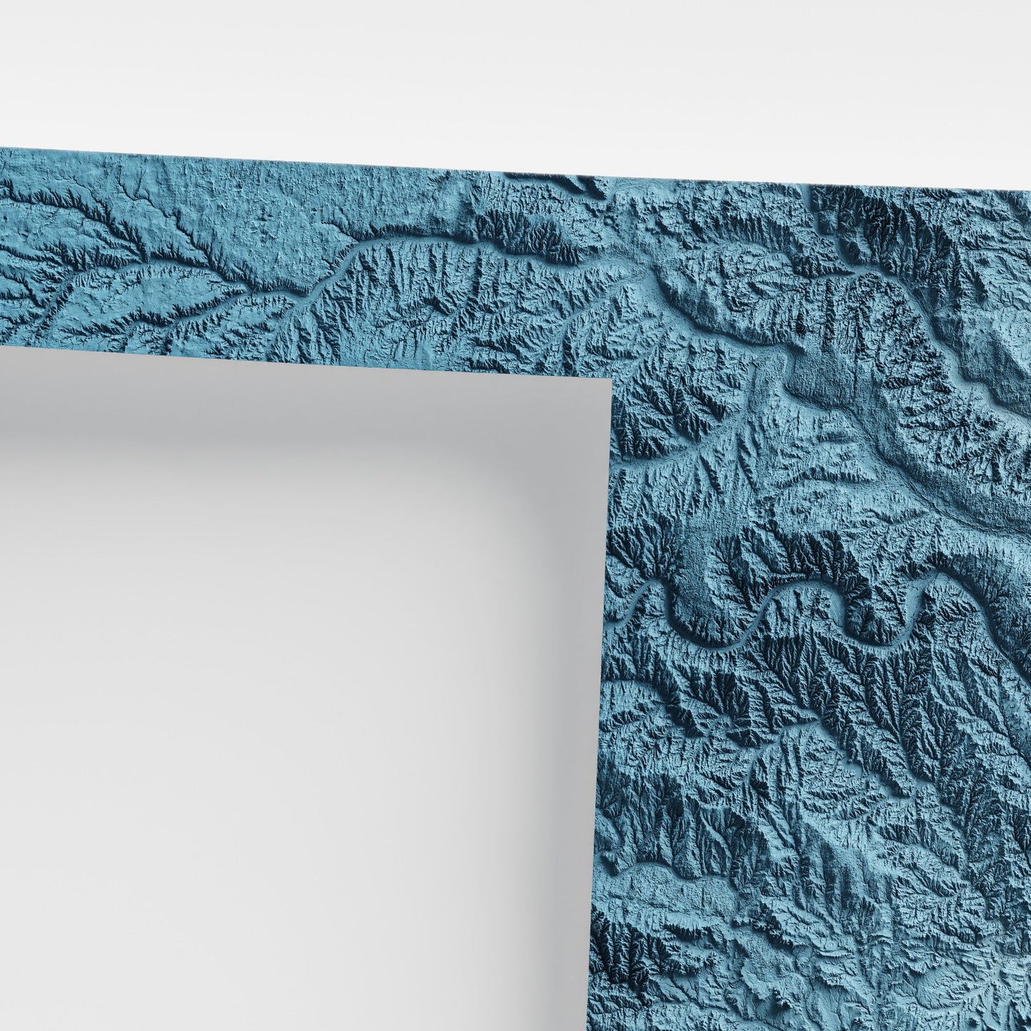 Oklahoma Art Relief Map - 2D Print - USA Geology - 2D Shaded Relief Map - United States of America