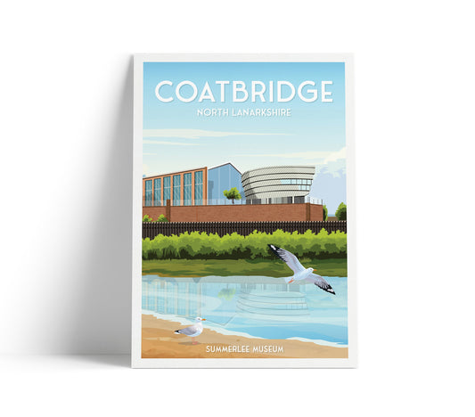 Coatbridge Print - Summerlee Museum of Scottish Industrial Life - Travel Poster - North Lanarkshire