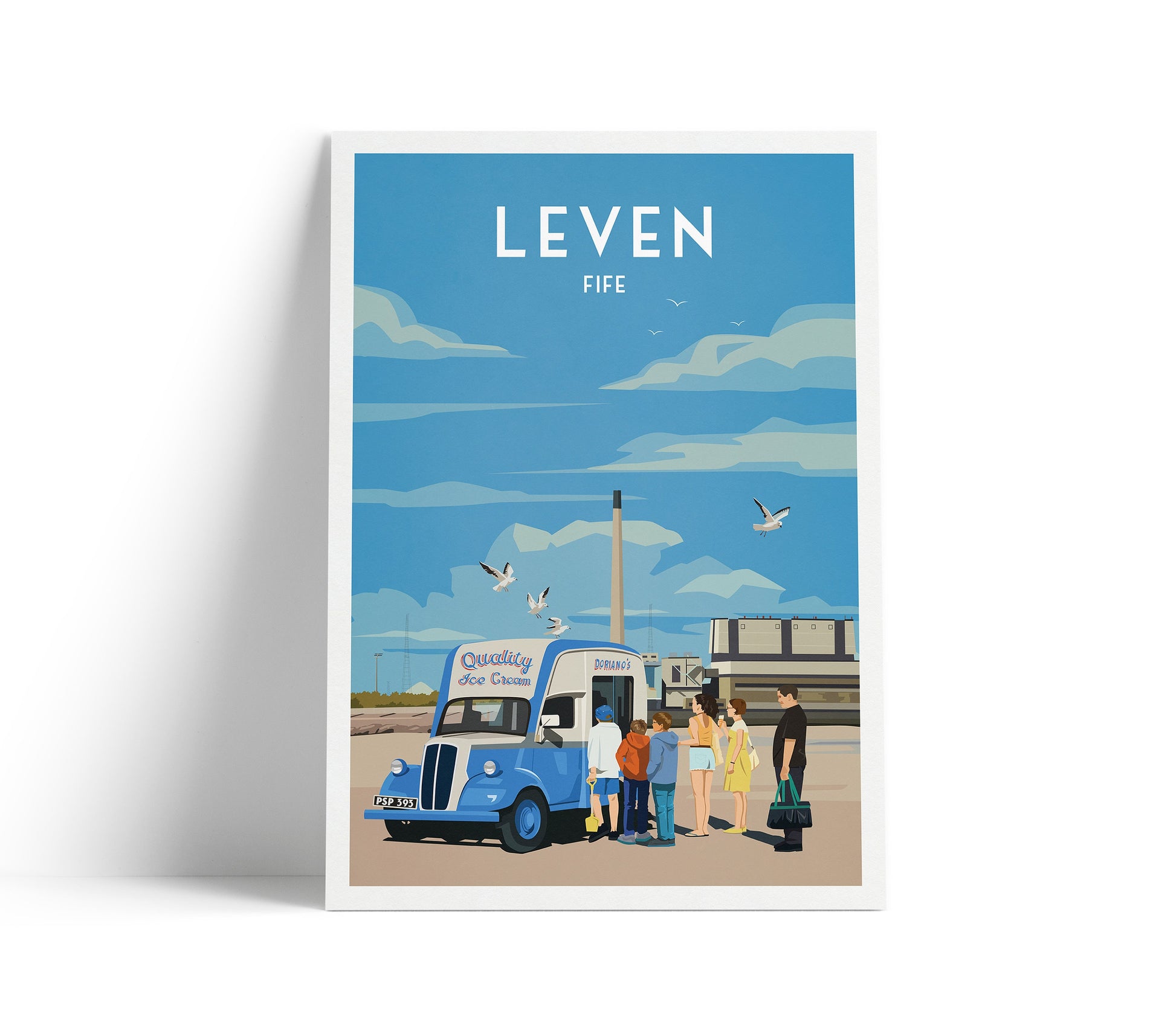 Leven Print - East Fife Poster - Power Station - Ice Cream Van