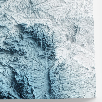 Wyoming Art Relief Map - 2D Print - USA Geology - 2D Shaded Relief Map - United States of America