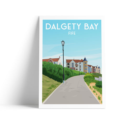 Dalgety Bay Print - St David's Harbour - Fife Travel Poster - Scottish Wall Art - Inverkeithing