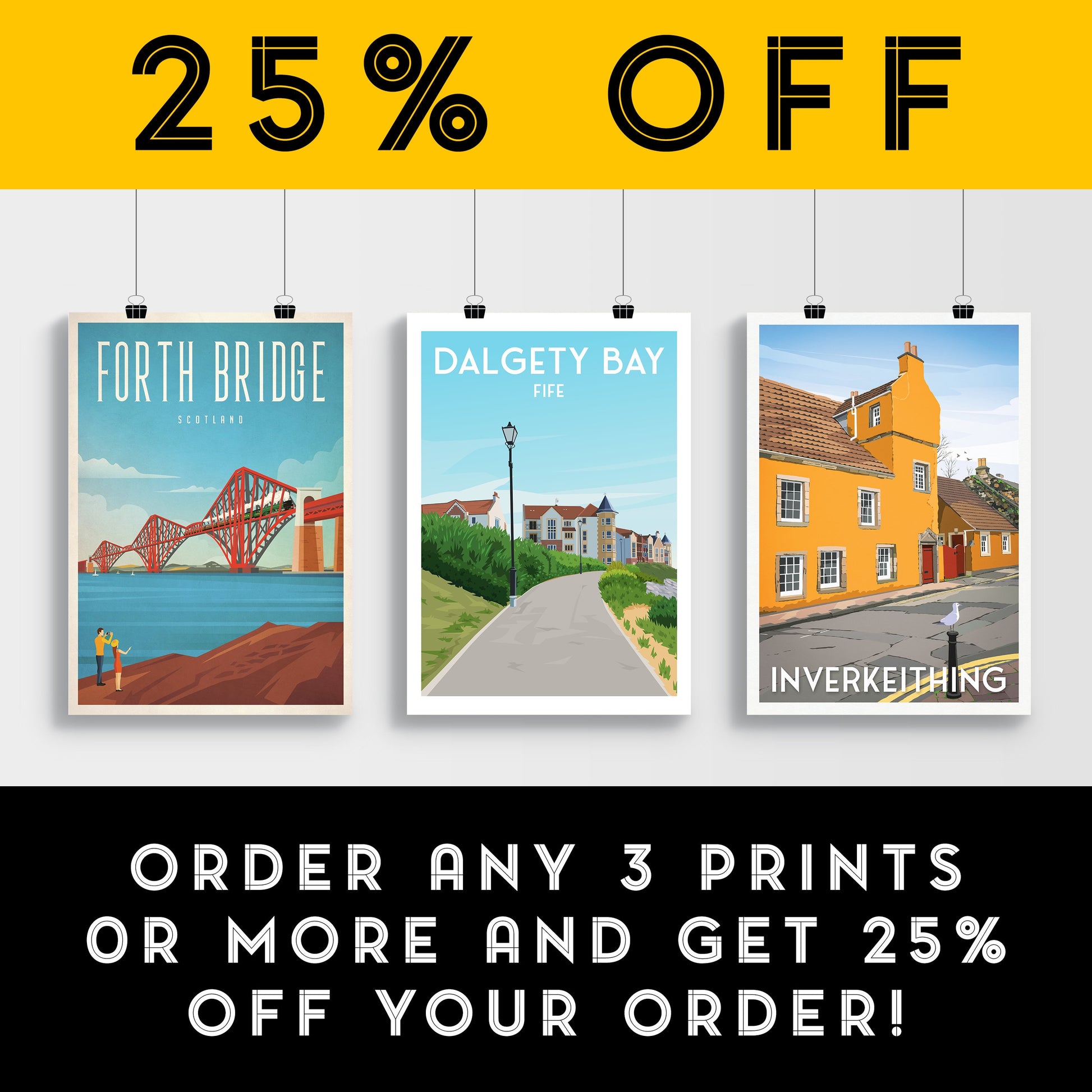 Dalgety Bay Print - St David's Harbour - Fife Travel Poster - Scottish Wall Art - Inverkeithing