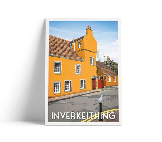 Inverkeithing Print - Fife Travel Poster - Historic Building - Scottish Wall Art