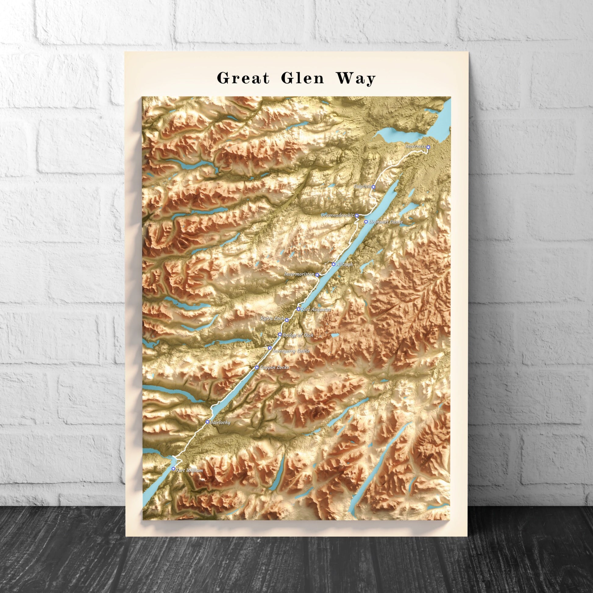 Great Glen Way Map | Fort William to Inverness | Scottish Trails | Gairlochy | Laggan Locks | Invergarry Castle | Bridge of Oich | Alltsigh