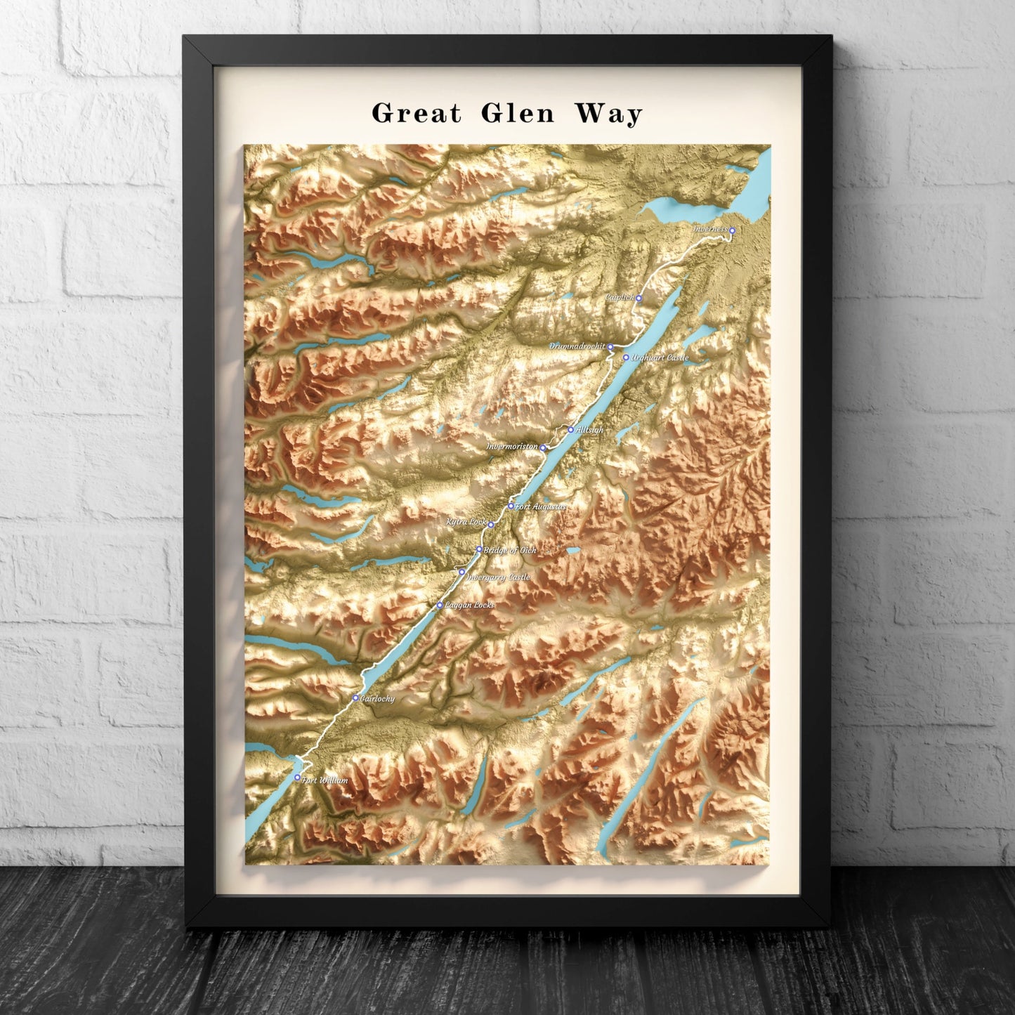 Great Glen Way Map | Fort William to Inverness | Scottish Trails | Gairlochy | Laggan Locks | Invergarry Castle | Bridge of Oich | Alltsigh