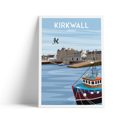 Kirkwall Print - Orkney Travel Poster - Scotland