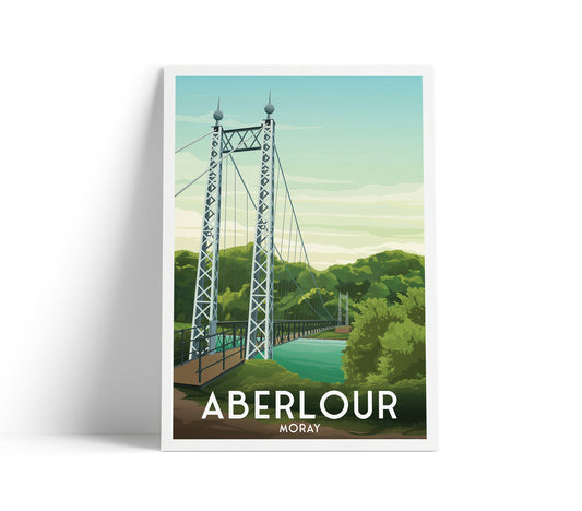 Aberlour Print - Victoria Bridge - Scotland - Travel Poster