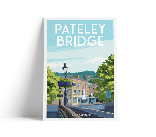 Pateley Bridge Poster, West Yorkshire - Art Print