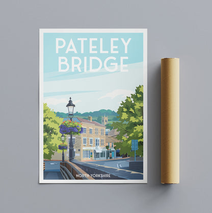 Pateley Bridge Poster, West Yorkshire - Art Print
