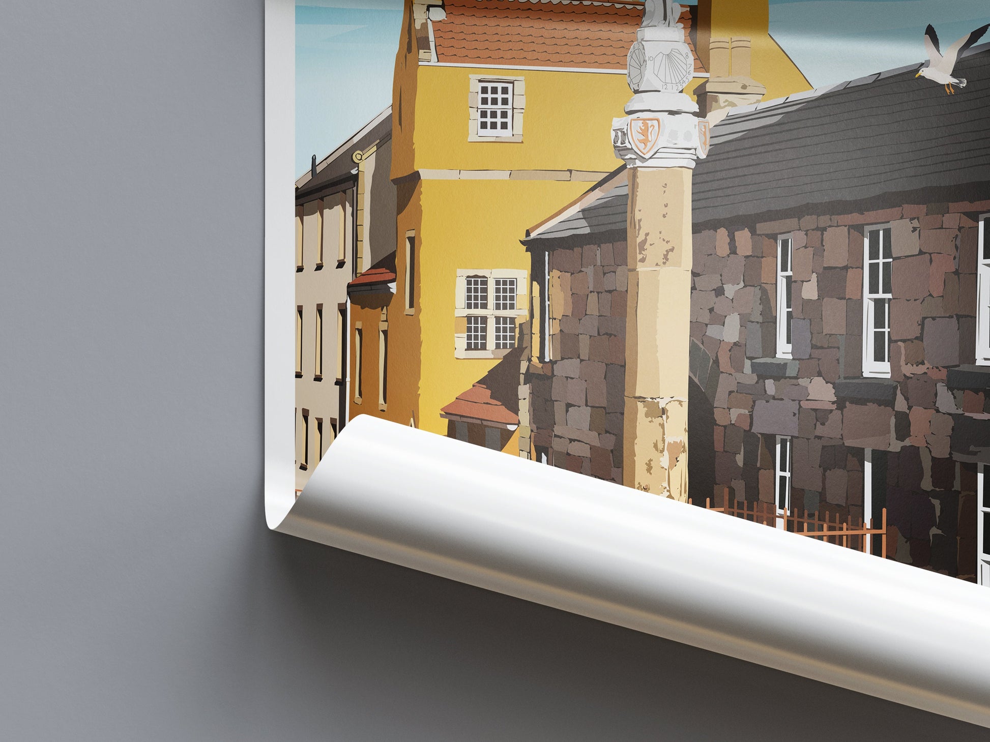 Inverkeithing Print - Mercat - Fife Travel Poster - Historic Building - Scottish Wall Art