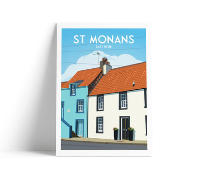 St Monans Print, Fife Travel Poster, East Neuk of Fife, Wall Art Print, Scottish Gift