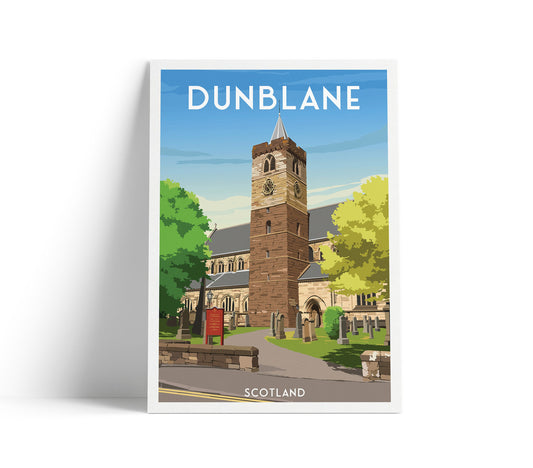 Dunblane Cathedral Travel Poster - Stirlingshire - Scotland