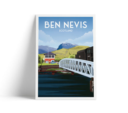 Ben Nevis Print - Banavie - Canal - LMS Stanier Class - Scotland - Lochaber