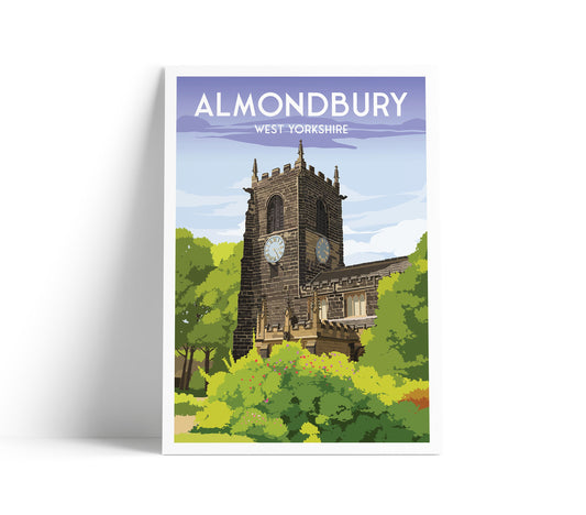Almondbury Church Print - West Yorkshire Poster