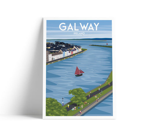 Galway Print | Ireland Travel Poster | Wall Decoration