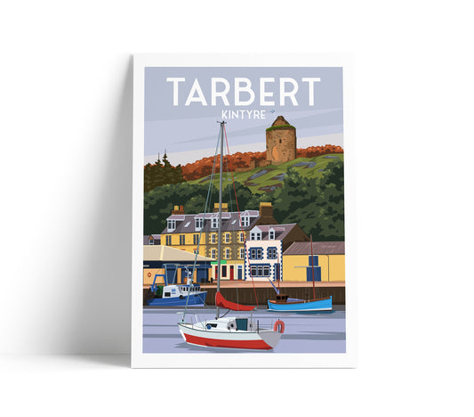 Tarbert Print - Kintyre Travel Poster - Scotland Argyll