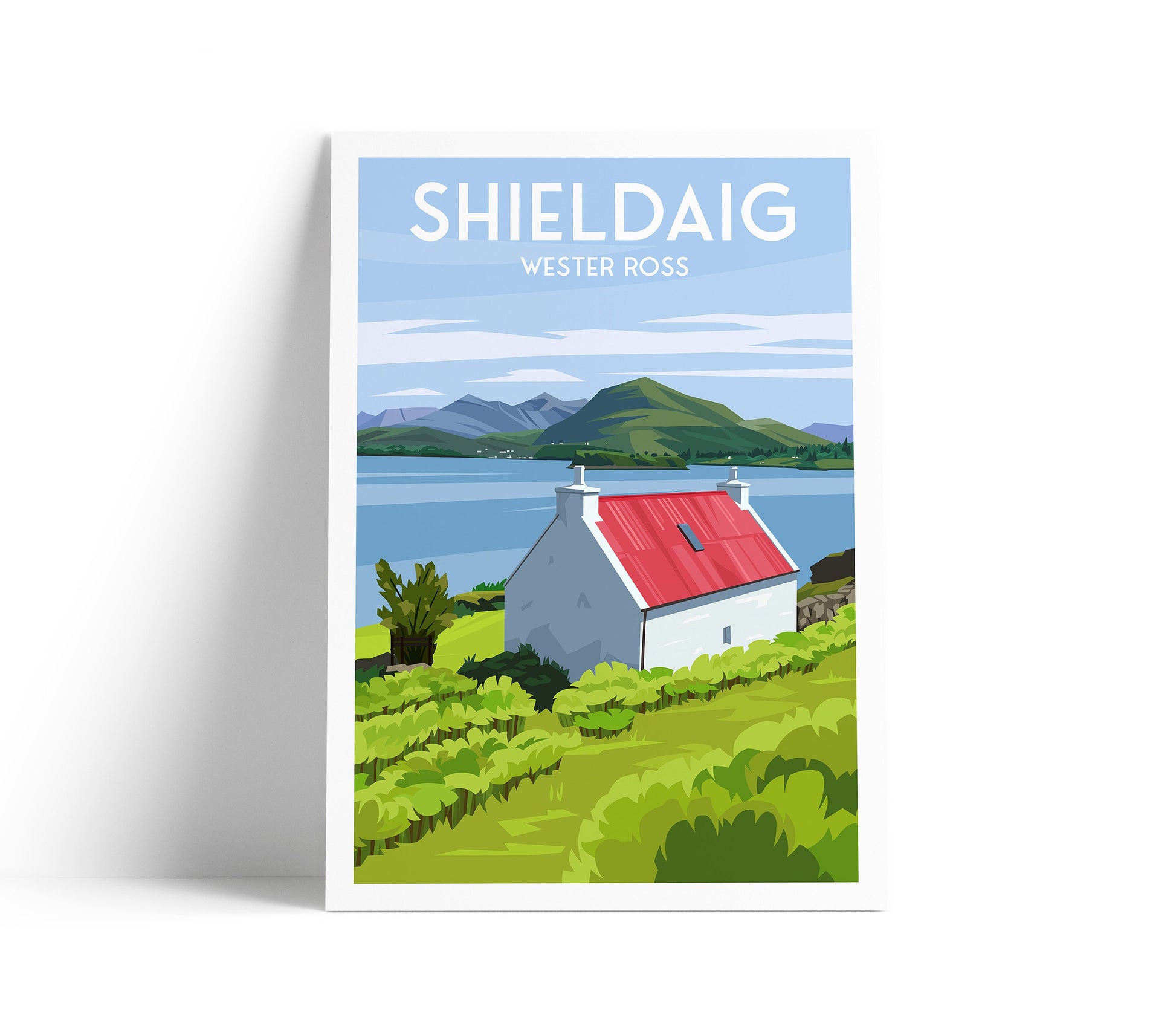 Shieldaig Print - Wester Ross Travel Poster - Scotland | Scotland Art Print