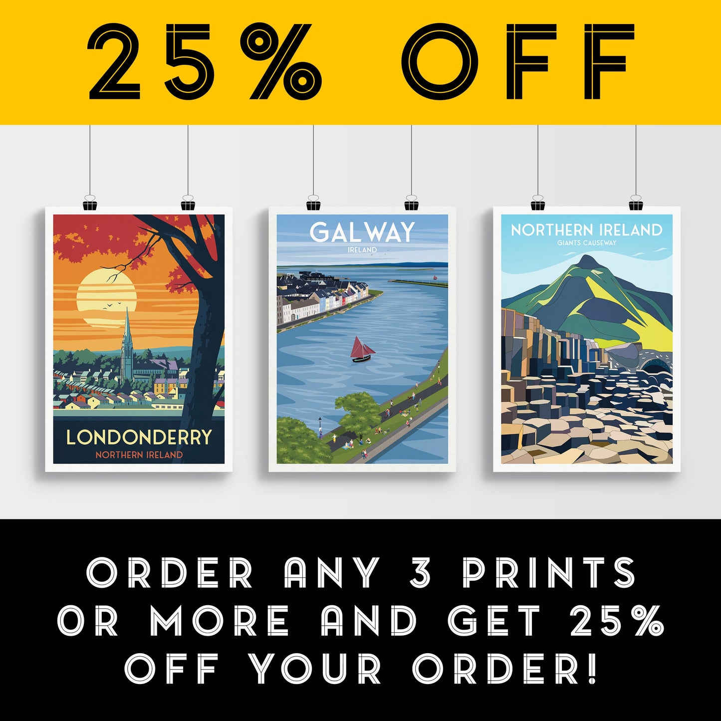 Galway Print | Ireland Travel Poster | Wall Decoration