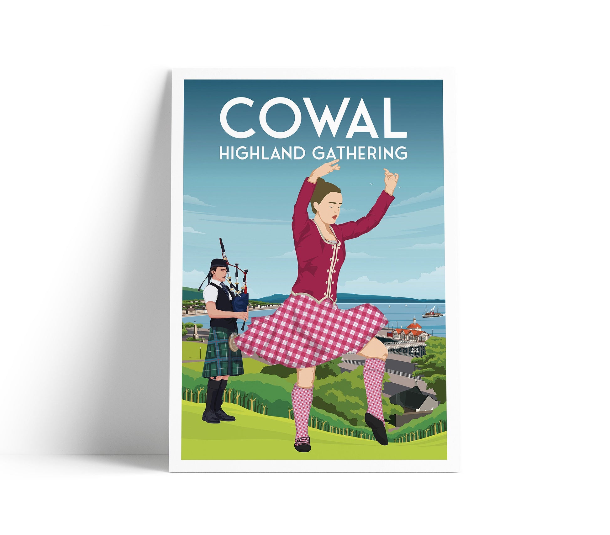 Cowal Highland Gathering Print - Highland Games - Dunoon - Bagpiper - Highland Dancing
