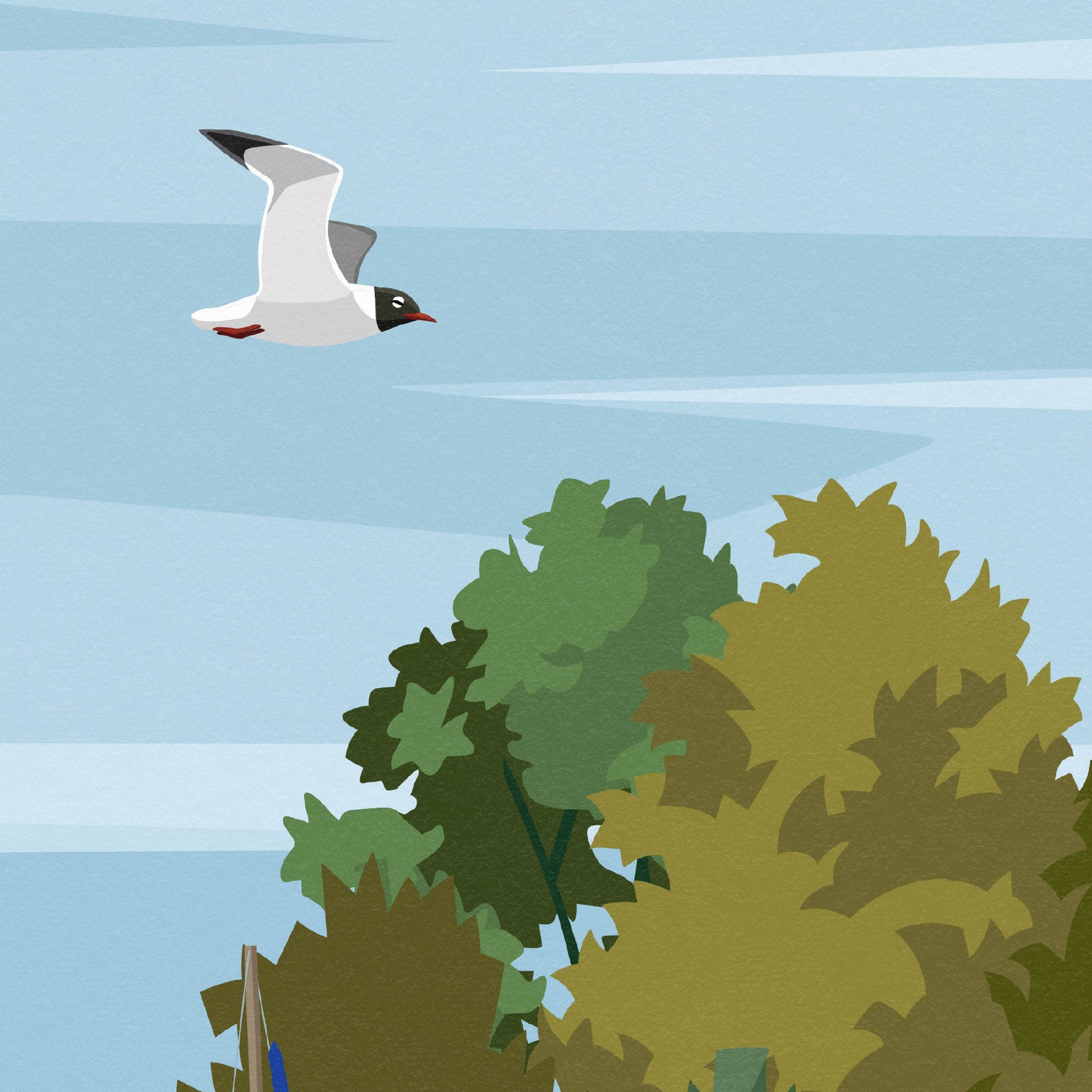 Inverkeithing Harbour Print - Fife Travel Poster - Swans - Kingfisher - Heron - Duck - Scottish Wall Art