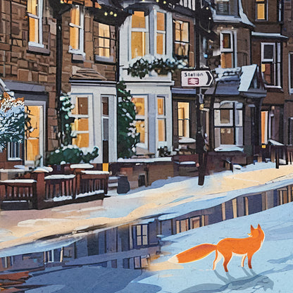 Pitlochry Winter Wonderland Print - Travel Poster - Scotland - Perthshire