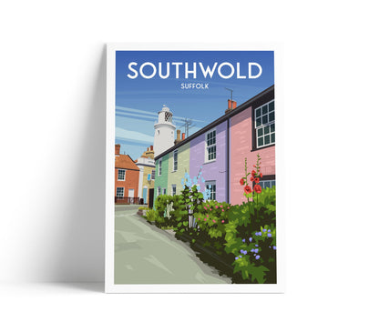 Southwold Lighthouse Print - Suffolk, England - Travel Poster