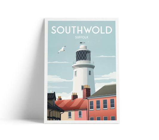 Southwold Lighthouse Print - Suffolk, England - Travel Poster