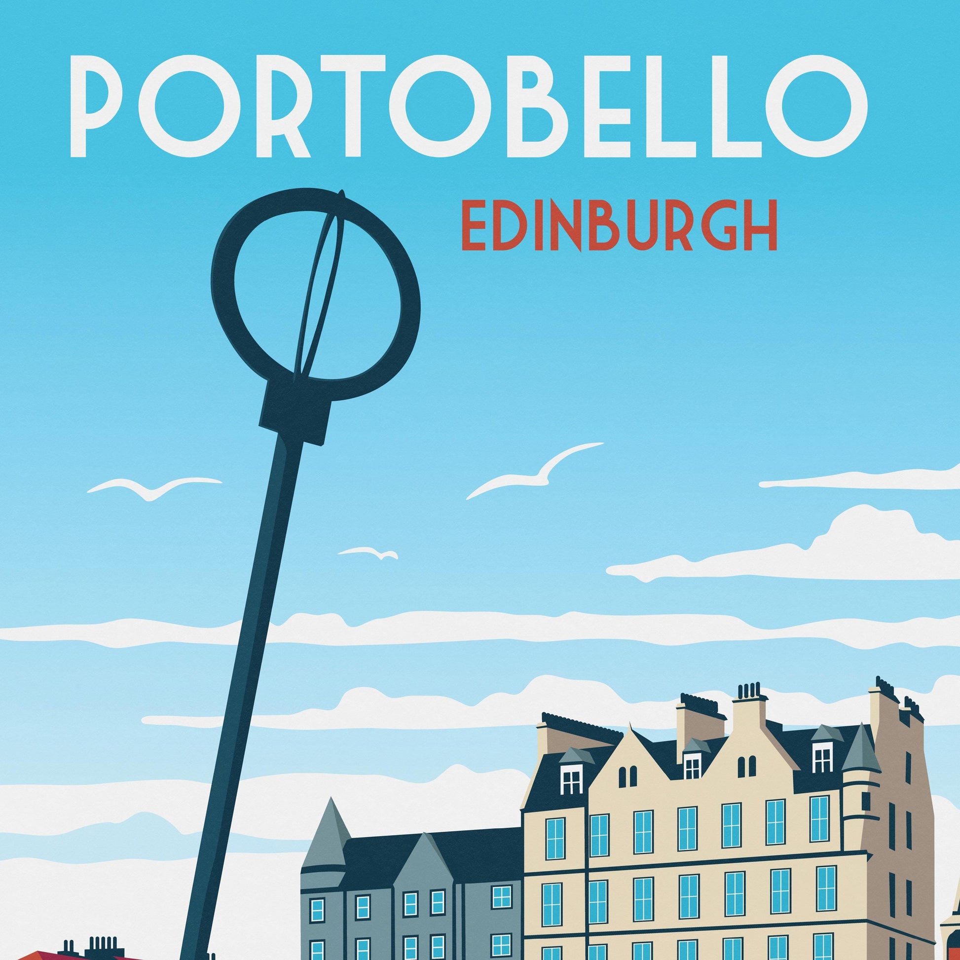 Portobello Poster - Edinburgh Print - Porty Beach -Scottish Art