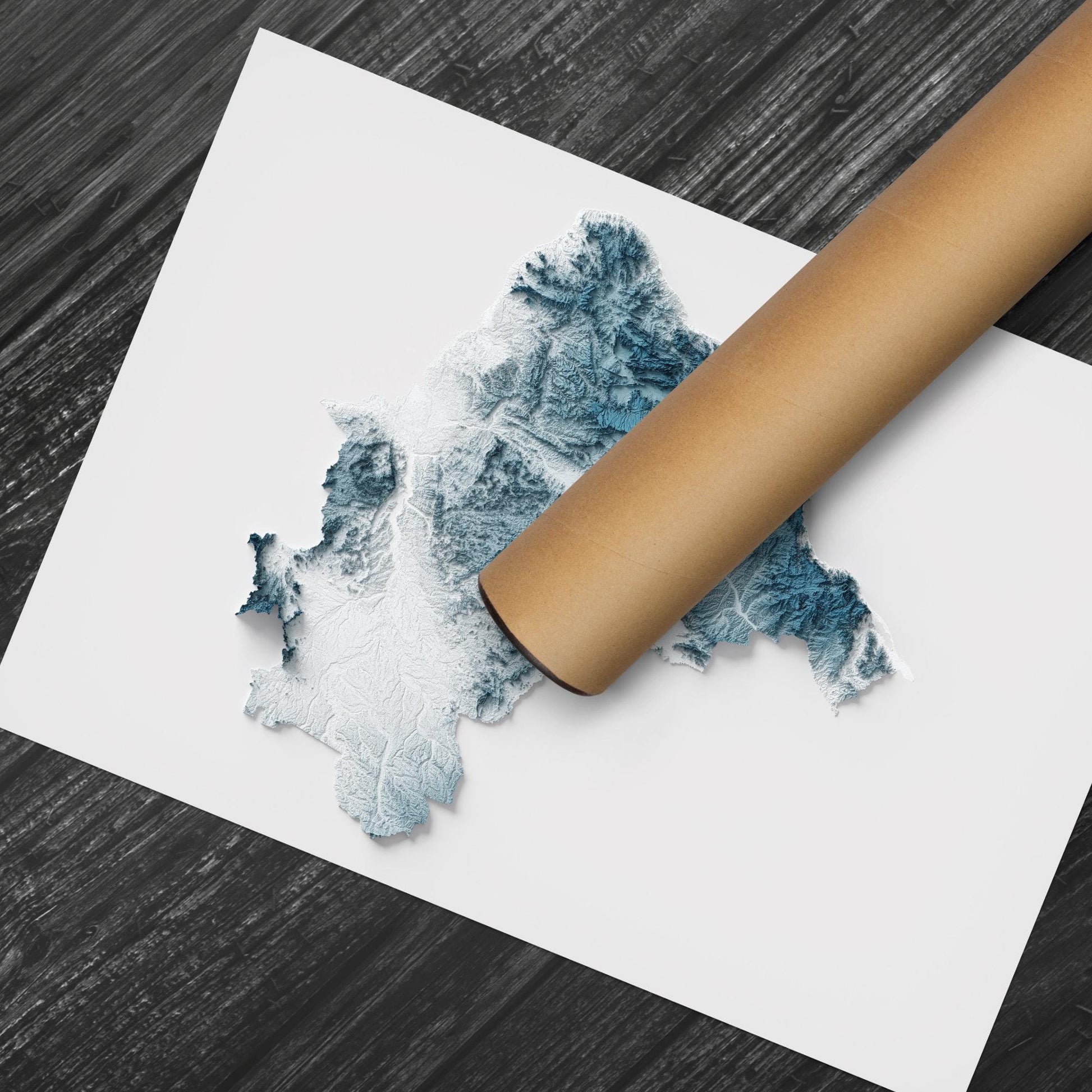 Brazil Art Relief Map - 2D Print - Brazilian Geology - 2D Shaded Relief Map - Brasil - Brasilien - Brasile - Brazilia - Brasilien - בראזיל