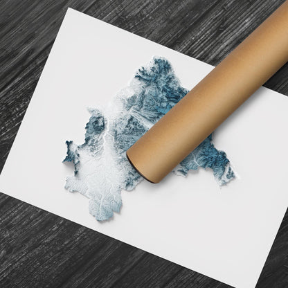 Brazil Art Relief Map - 2D Print - Brazilian Geology - 2D Shaded Relief Map - Brasil - Brasilien - Brasile - Brazilia - Brasilien - בראזיל