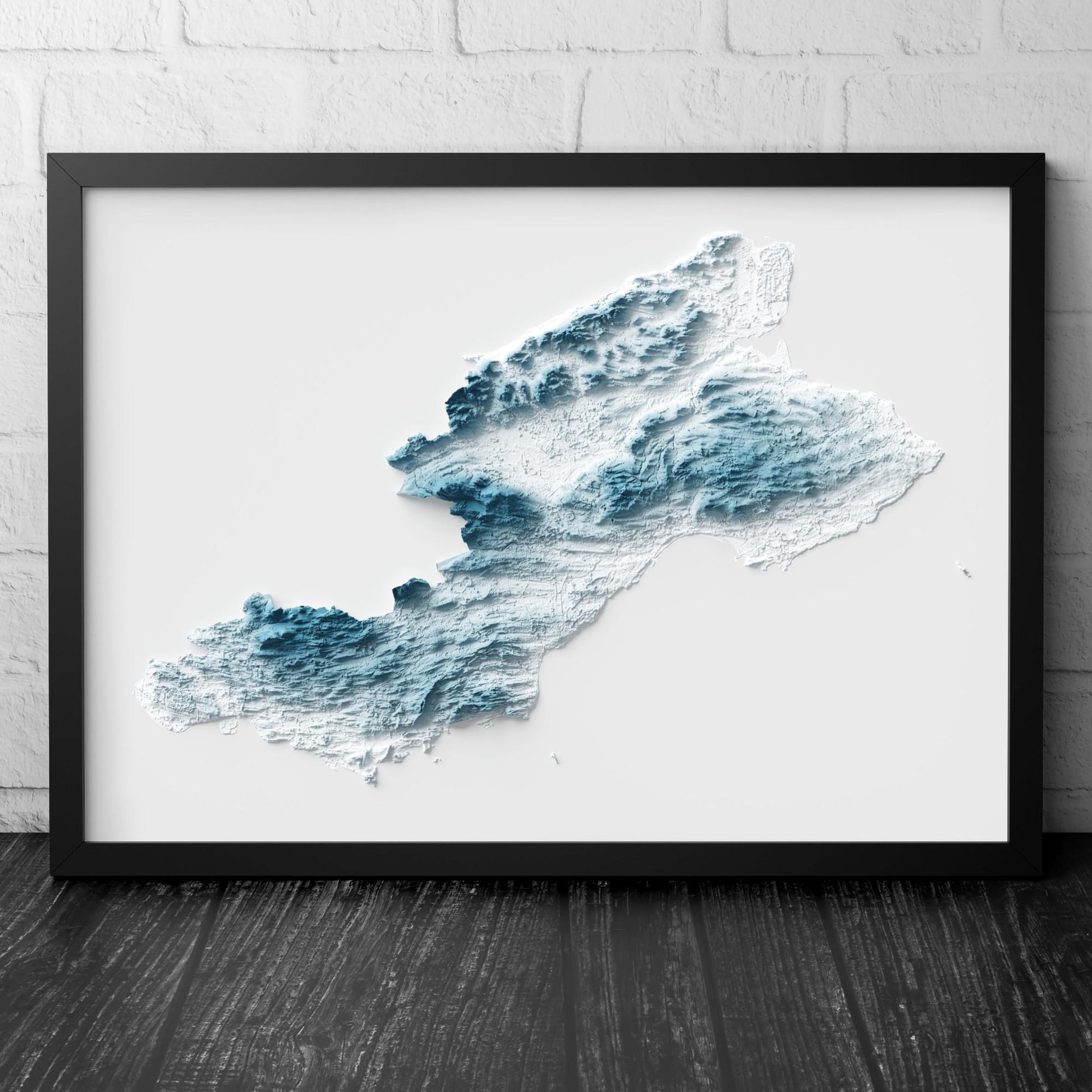 Fife Art Relief Map - 2D Print - Scotland Geology Poster - 2D Shaded Relief Map