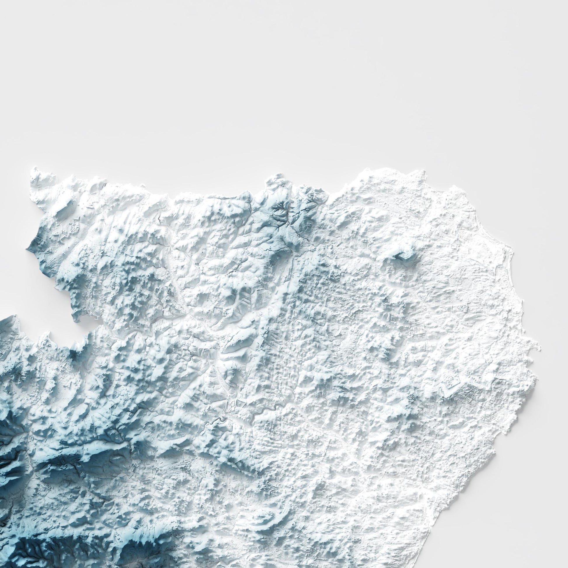 Aberdeenshire Art Relief Map - 2D Print - Scotland Geology Poster - 2D Shaded Relief Map