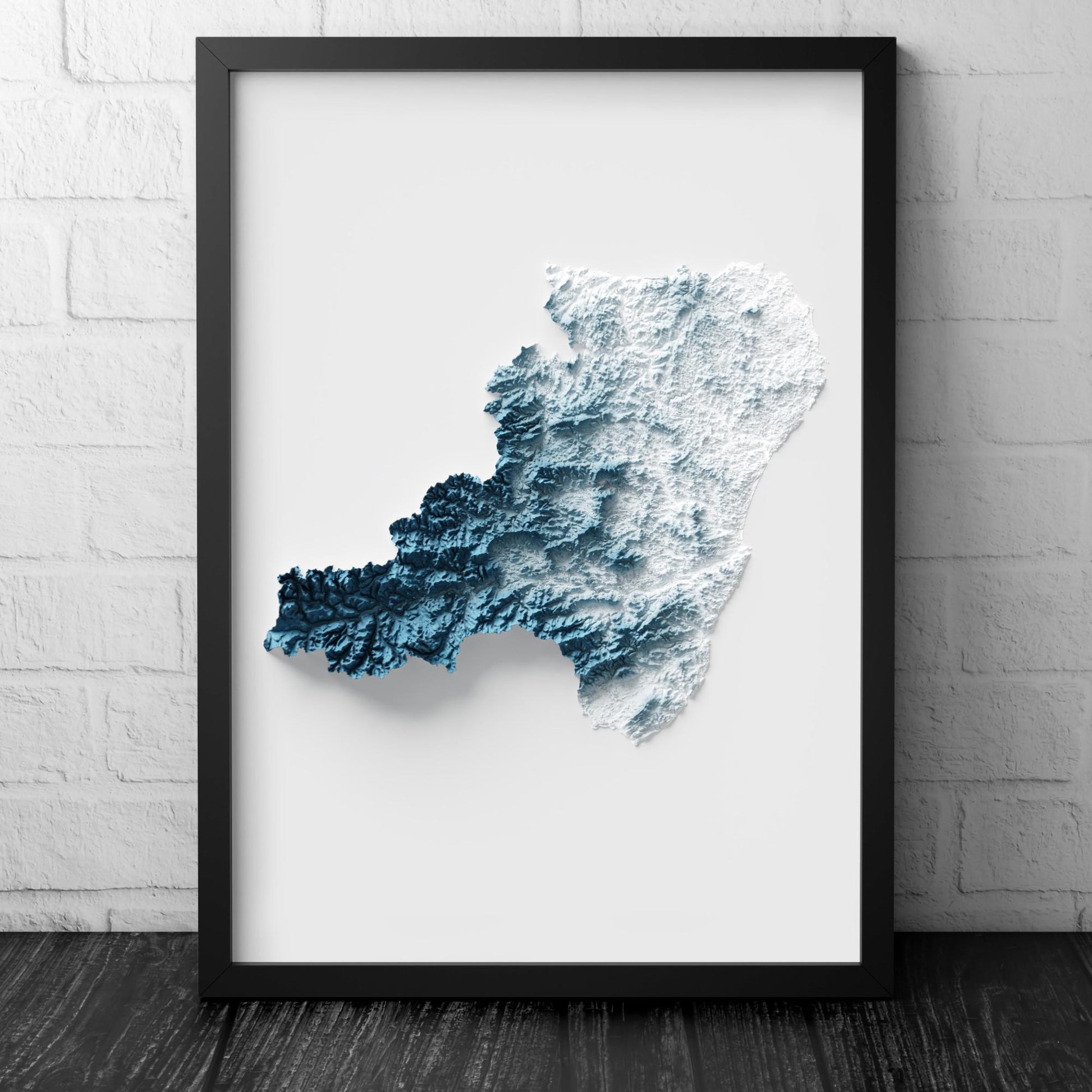 Aberdeenshire Art Relief Map - 2D Print - Scotland Geology Poster - 2D Shaded Relief Map