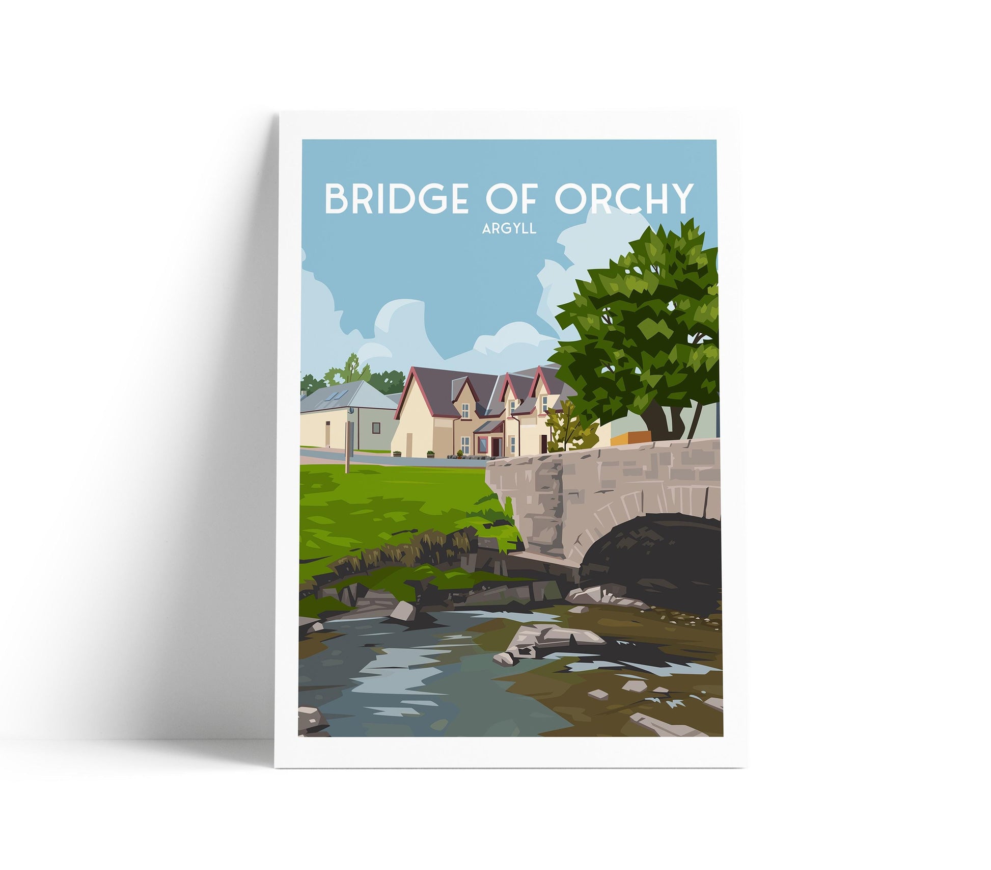 Bridge of Orchy Travel Poster - Scottish Highlands Wall Art