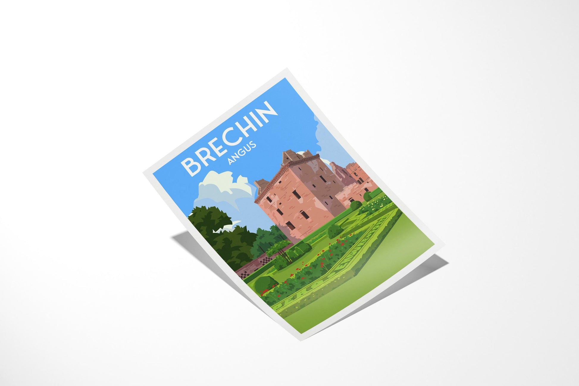 Edzell Castle Travel Poster | Brechin Scotland Wall Art | A4 to A1 Sizes | Matt or Satin Finish