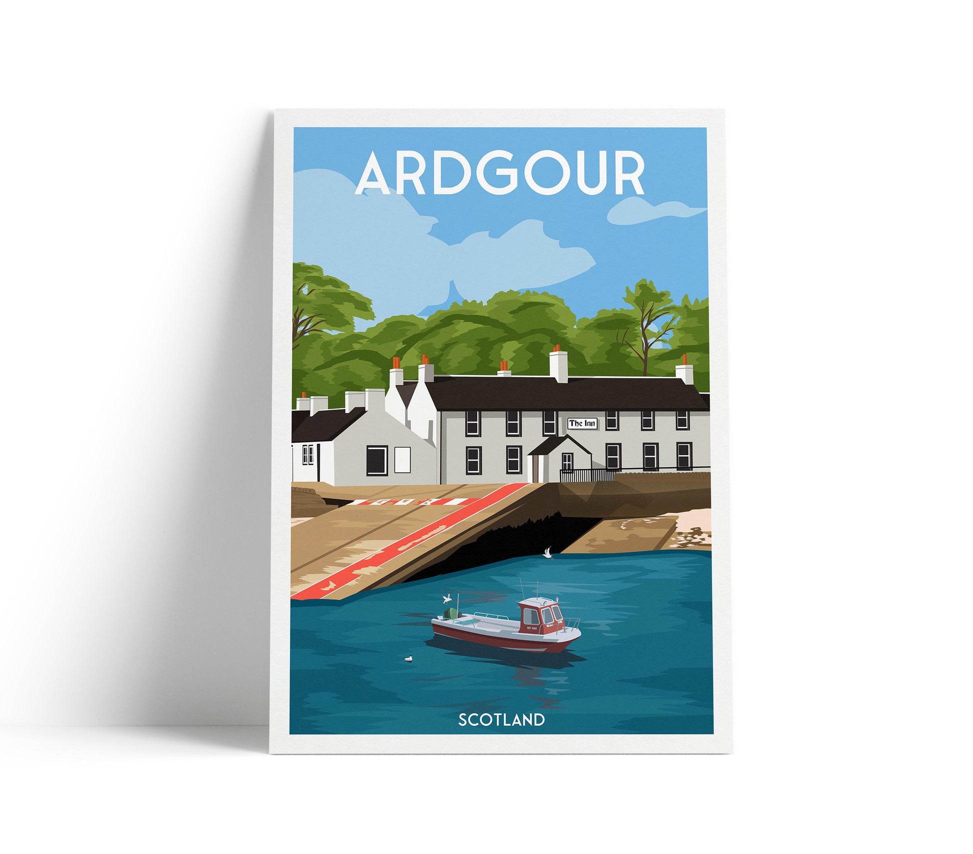 Ardgour Travel Poster | The Inn at Ardgour Wall Art | Scottish Landscape Print | A4 A3 A2 A1 | Matt or Satin Finish