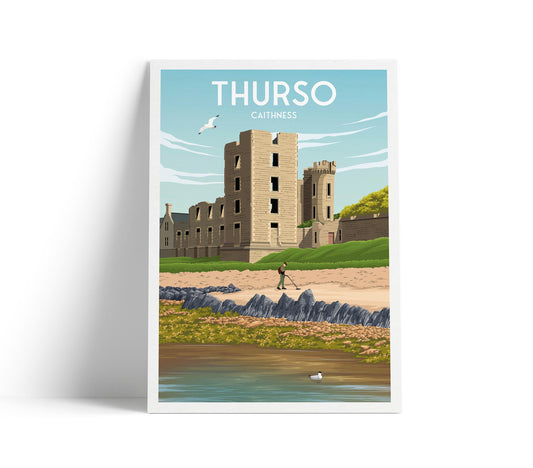 Thurso Castle Travel Poster | Thurso, Caithness Wall Art