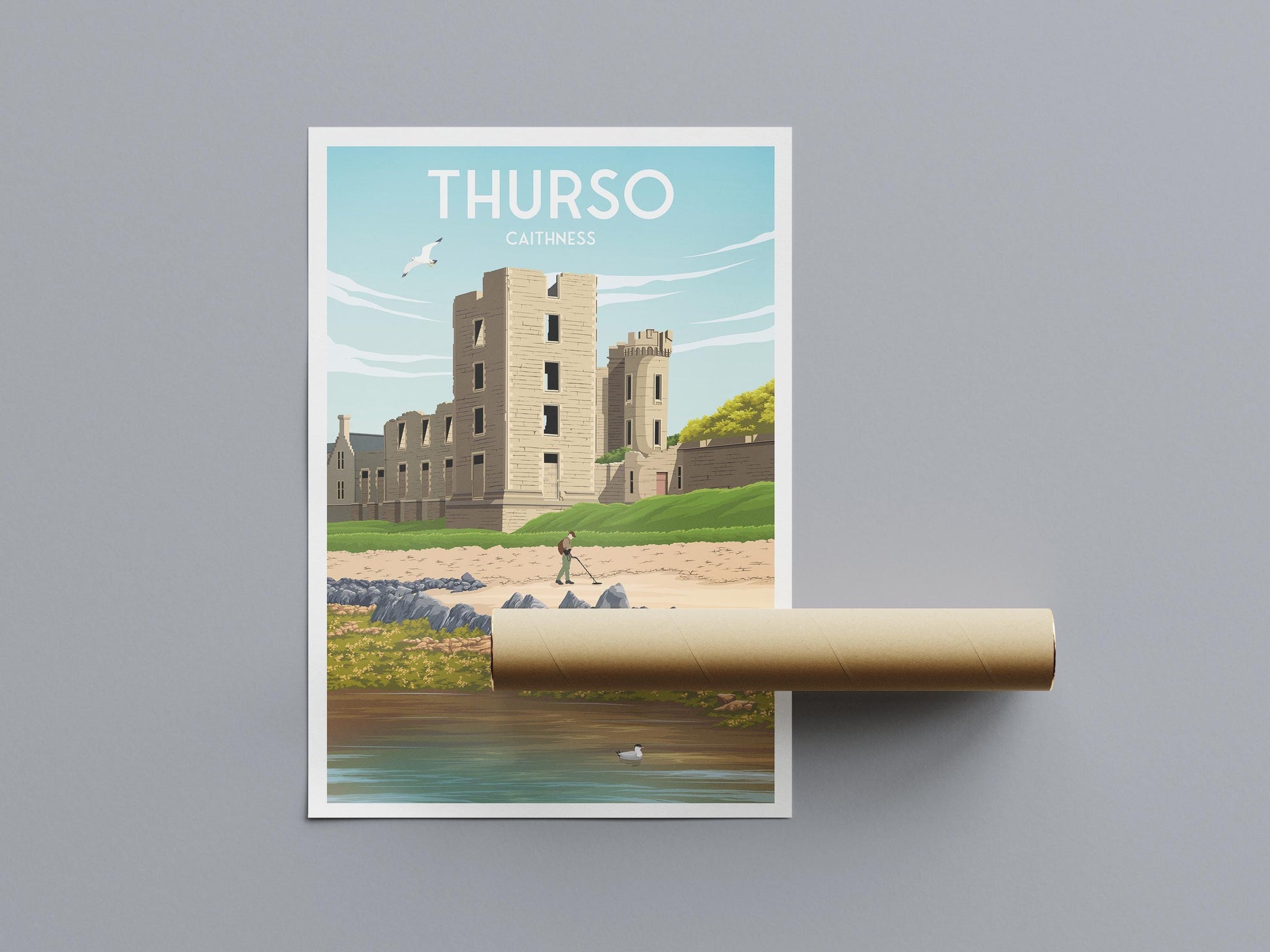 Thurso Castle Travel Poster | Thurso, Caithness Wall Art