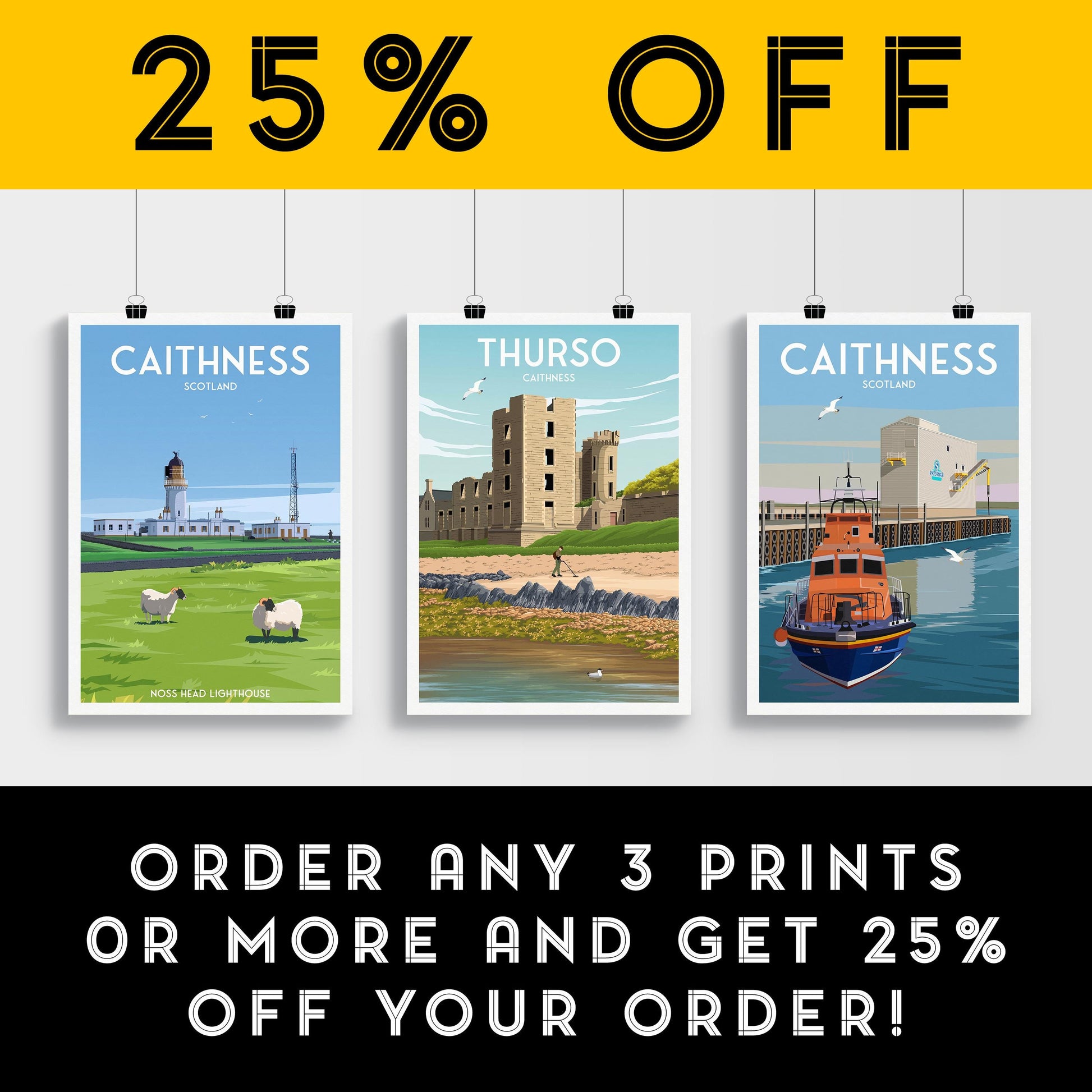 Thurso Castle Travel Poster | Thurso, Caithness Wall Art