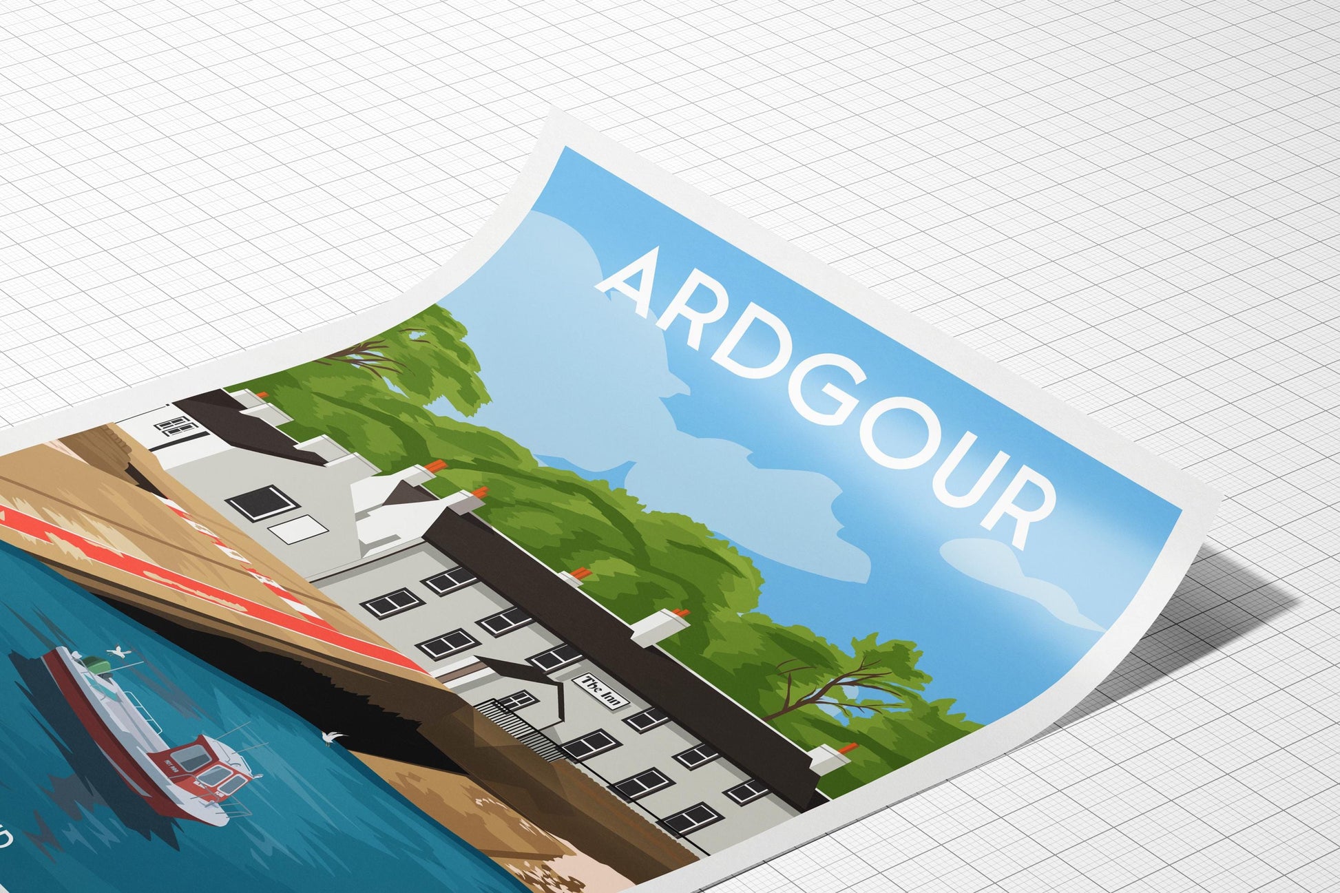 Ardgour Travel Poster | The Inn at Ardgour Wall Art | Scottish Landscape Print | A4 A3 A2 A1 | Matt or Satin Finish