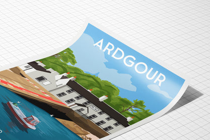 Ardgour Travel Poster | The Inn at Ardgour Wall Art | Scottish Landscape Print | A4 A3 A2 A1 | Matt or Satin Finish