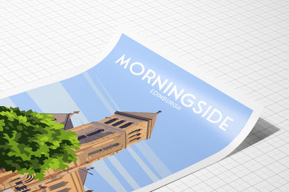Morningside Edinburgh Travel Poster | Eric Liddell Centre Wall Art | Scottish Architecture Print | Matt or Satin Finish