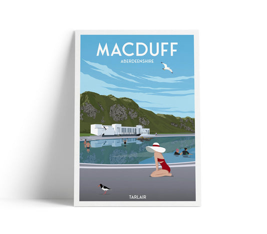 Tarlair Outdoor Pool Travel Poster – Macduff, Aberdeenshire