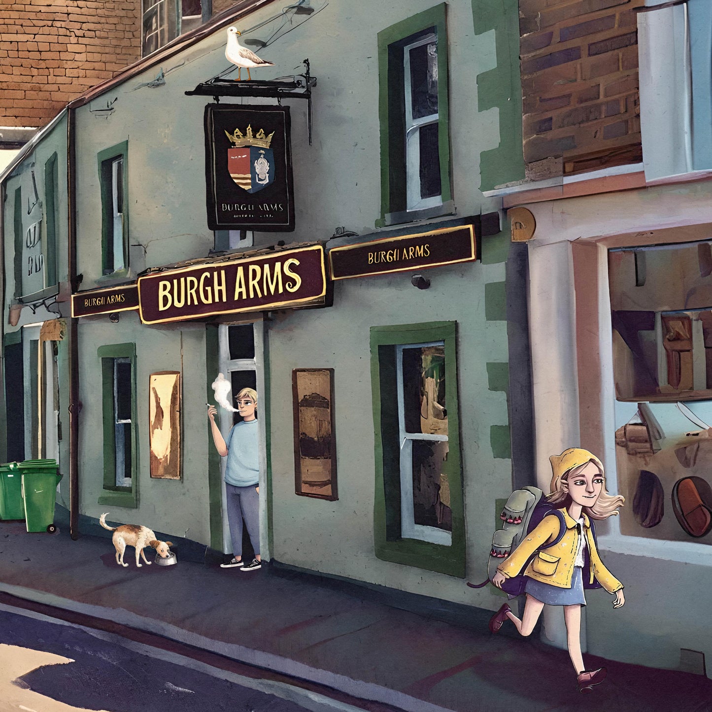 Inverkeithing Wall Art Print – Whimsical Illustration of the Burgh Arms Pub | Scotland Travel Poster | A4 A3 A2 A1 Sizes
