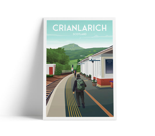 Crianlarich Railway Station – Travel Poster Print (A4, A3, A2, A1) - West Highland Way