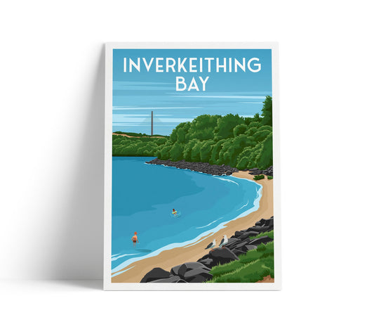 Inverkeithing Bay – Coastal Travel Poster Print - Fife - Scotland